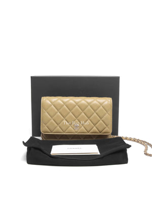 Chanel Olive Green Caviar Leather Quilted WOC