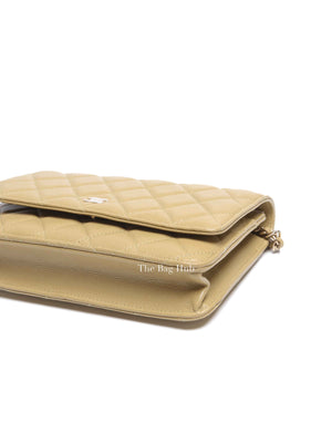 Chanel Olive Green Caviar Leather Quilted WOC