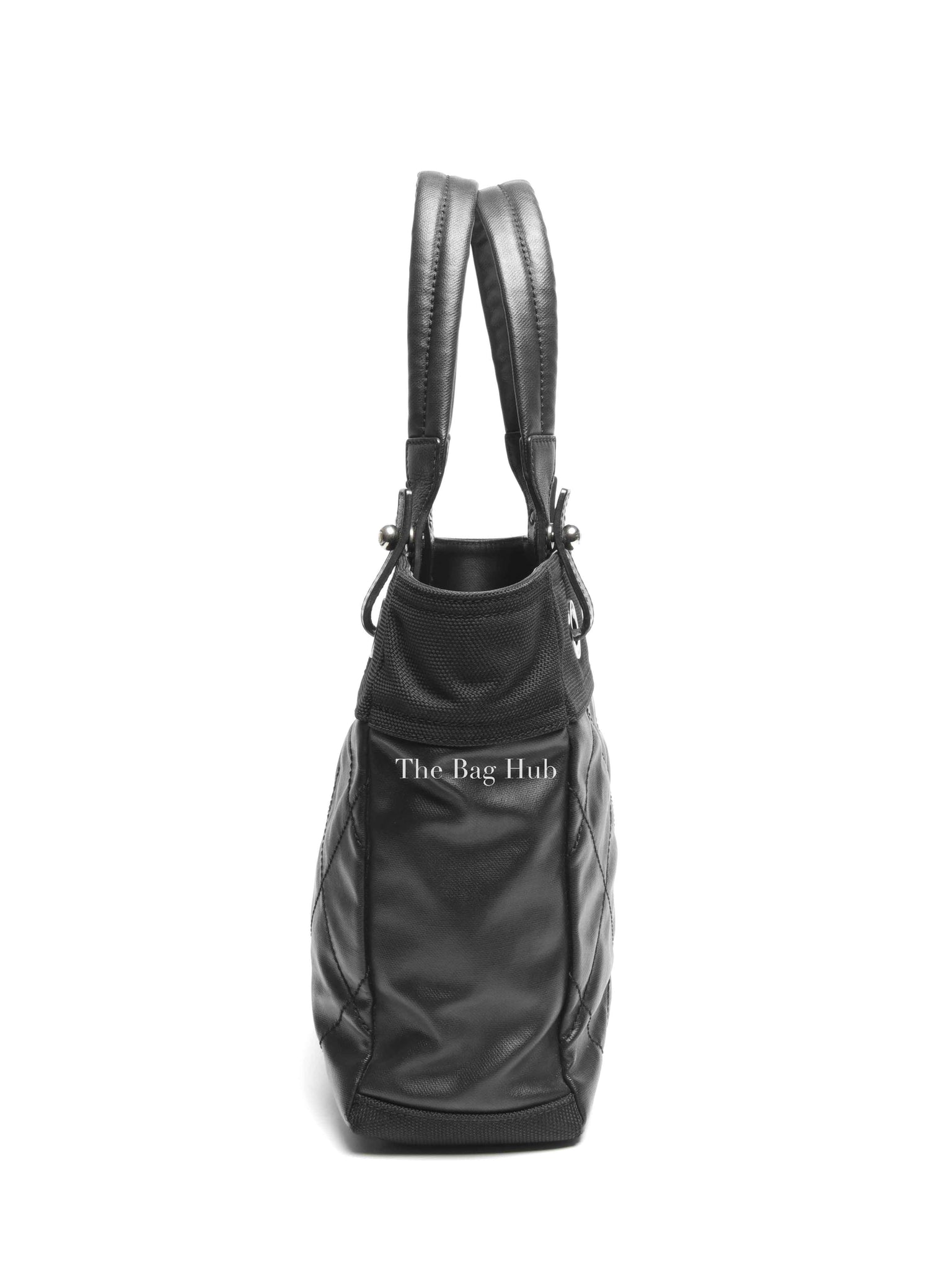 Chanel Black Canvas Paris Biarritz PM Tote Bag
