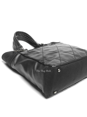 Chanel Black Canvas Paris Biarritz PM Tote Bag