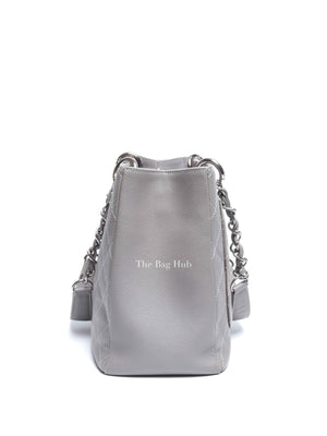 Chanel Gray Caviar Quilted Grand Shopping Tote Bag