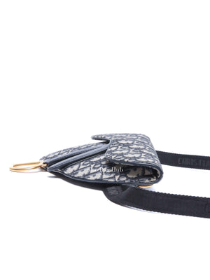 Dior Blue Oblique Canvas Saddle Belt Bag
