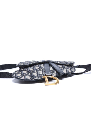 Dior Blue Oblique Canvas Saddle Belt Bag