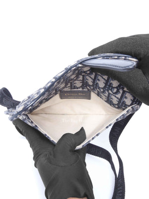 Dior Blue Oblique Canvas Saddle Belt Bag