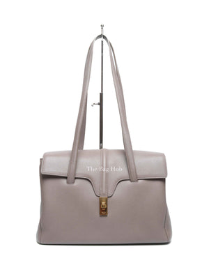 Celine Grey Grained Leather Soft 16 Medium Bag