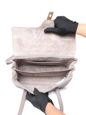 Celine Grey Grained Leather Soft 16 Medium Bag