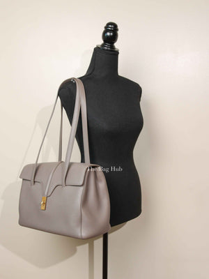 Celine Grey Grained Leather Soft 16 Medium Bag
