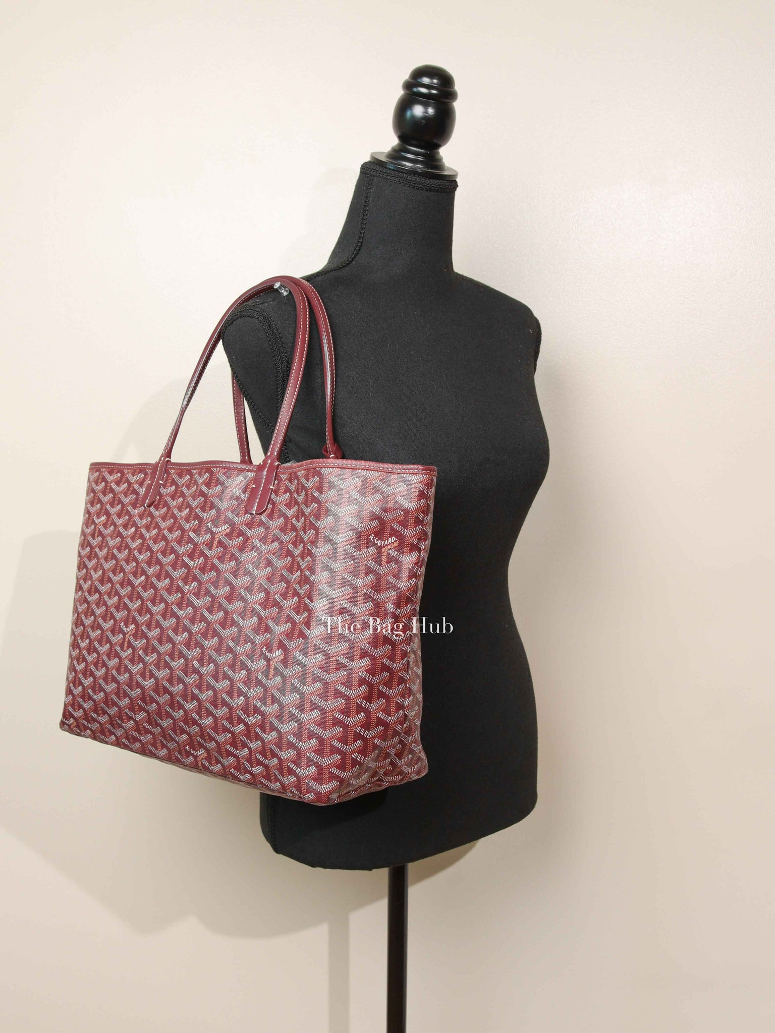 Goyard Burgundy Canvas St. Louis Tote PM