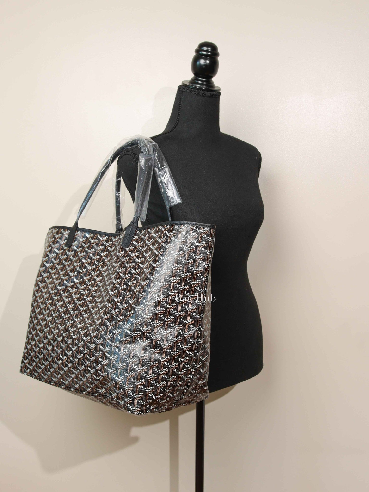 Goyard Noir Canvas St. Louis GM Tote Bag