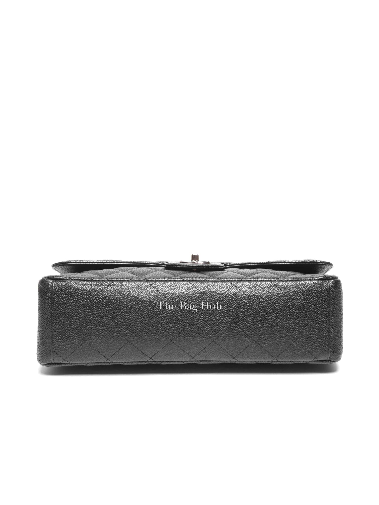 Chanel Black Quilted Caviar Maxi Classic Single Flap Bag SHW