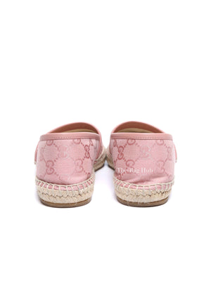 Gucci Pink GG Canvas and Leather Espadrille Flats Size 36