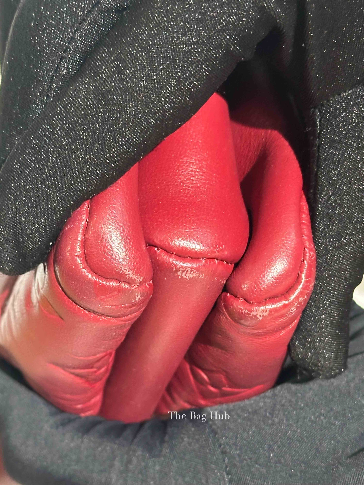 Louis Vuitton Wine Lambskin Embossed Monogram Coussin PM Bag