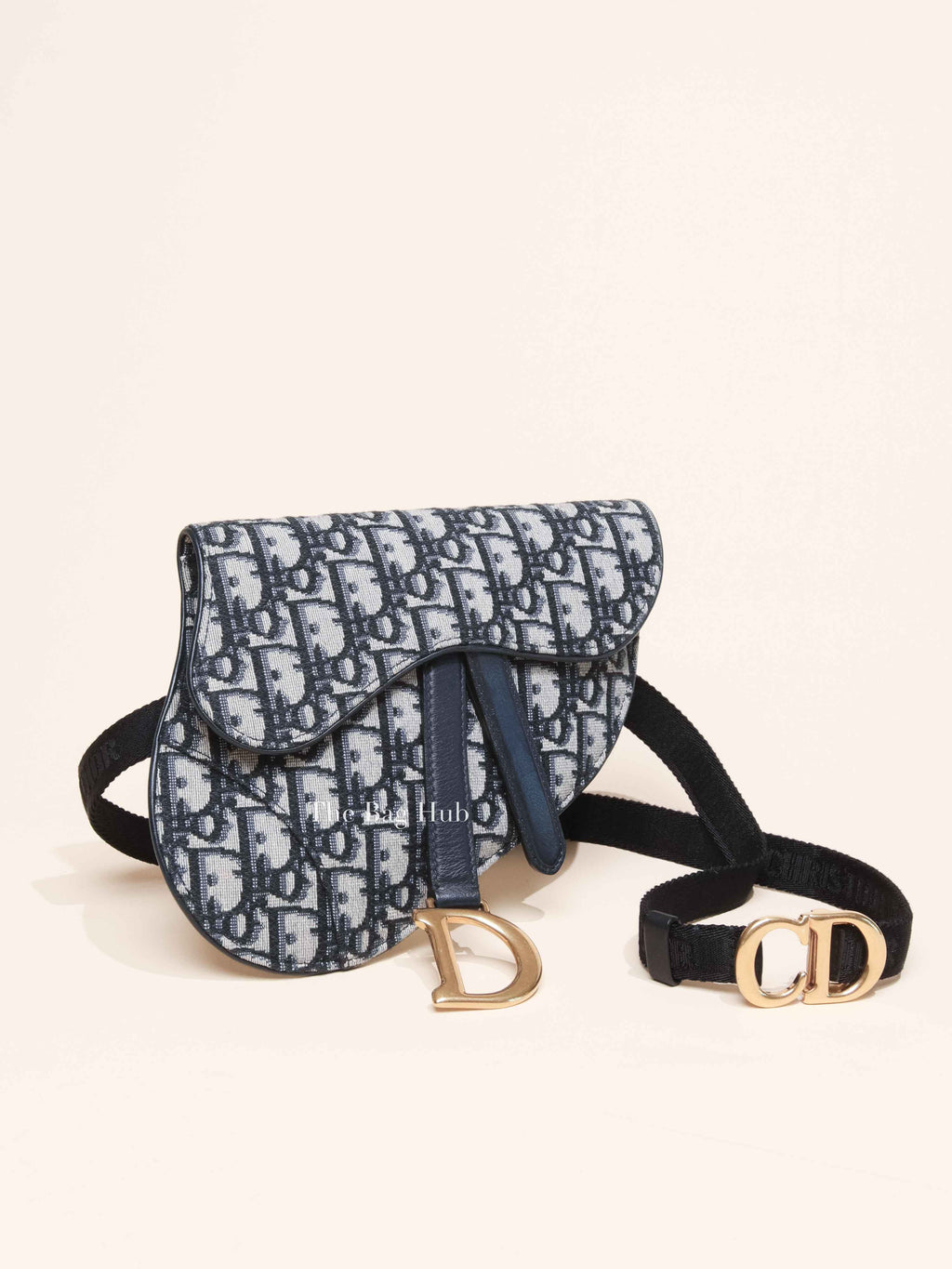 Dior Blue Oblique Canvas Saddle Belt Bag