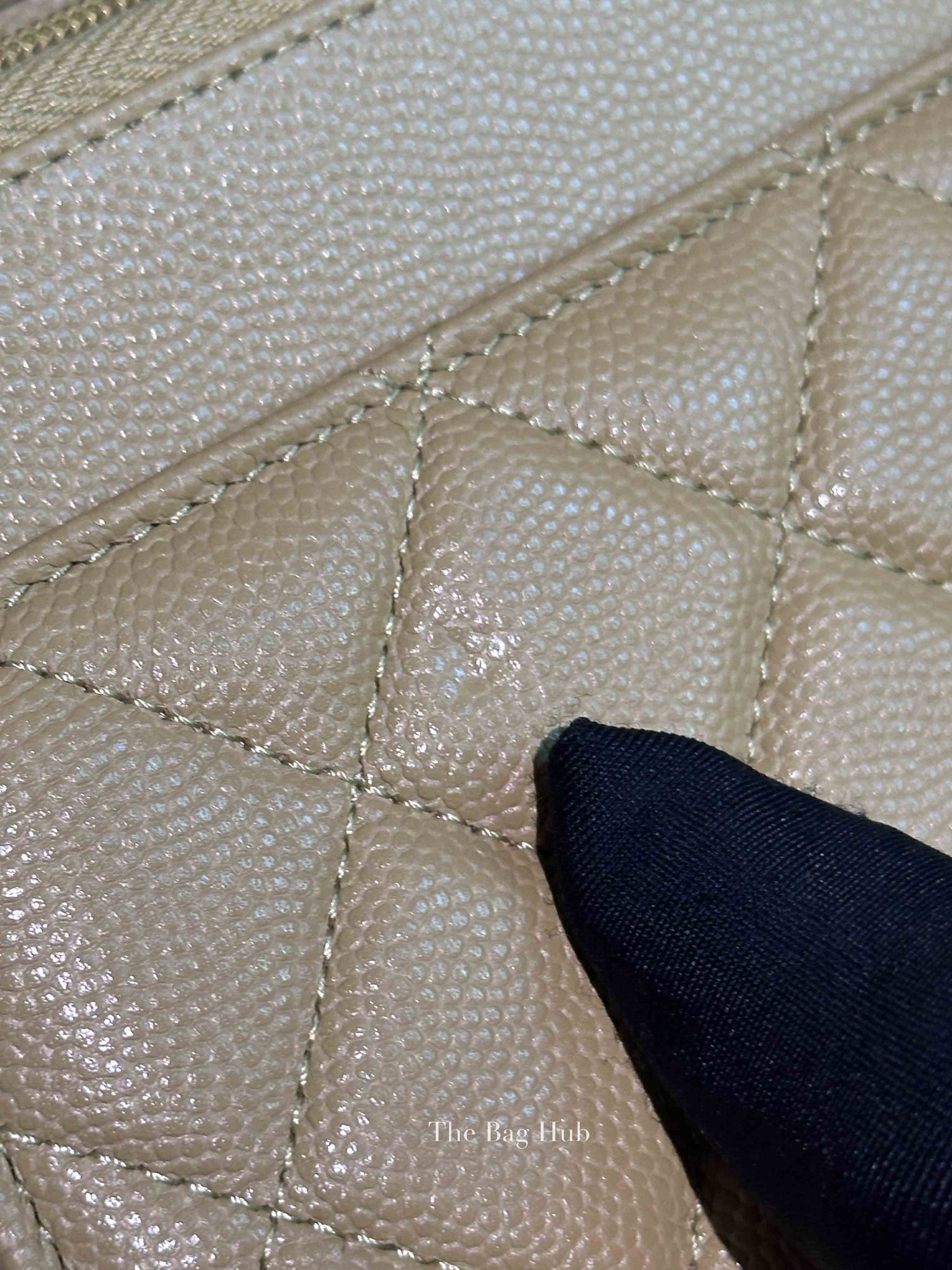 Chanel Olive Green Caviar Leather Quilted WOC