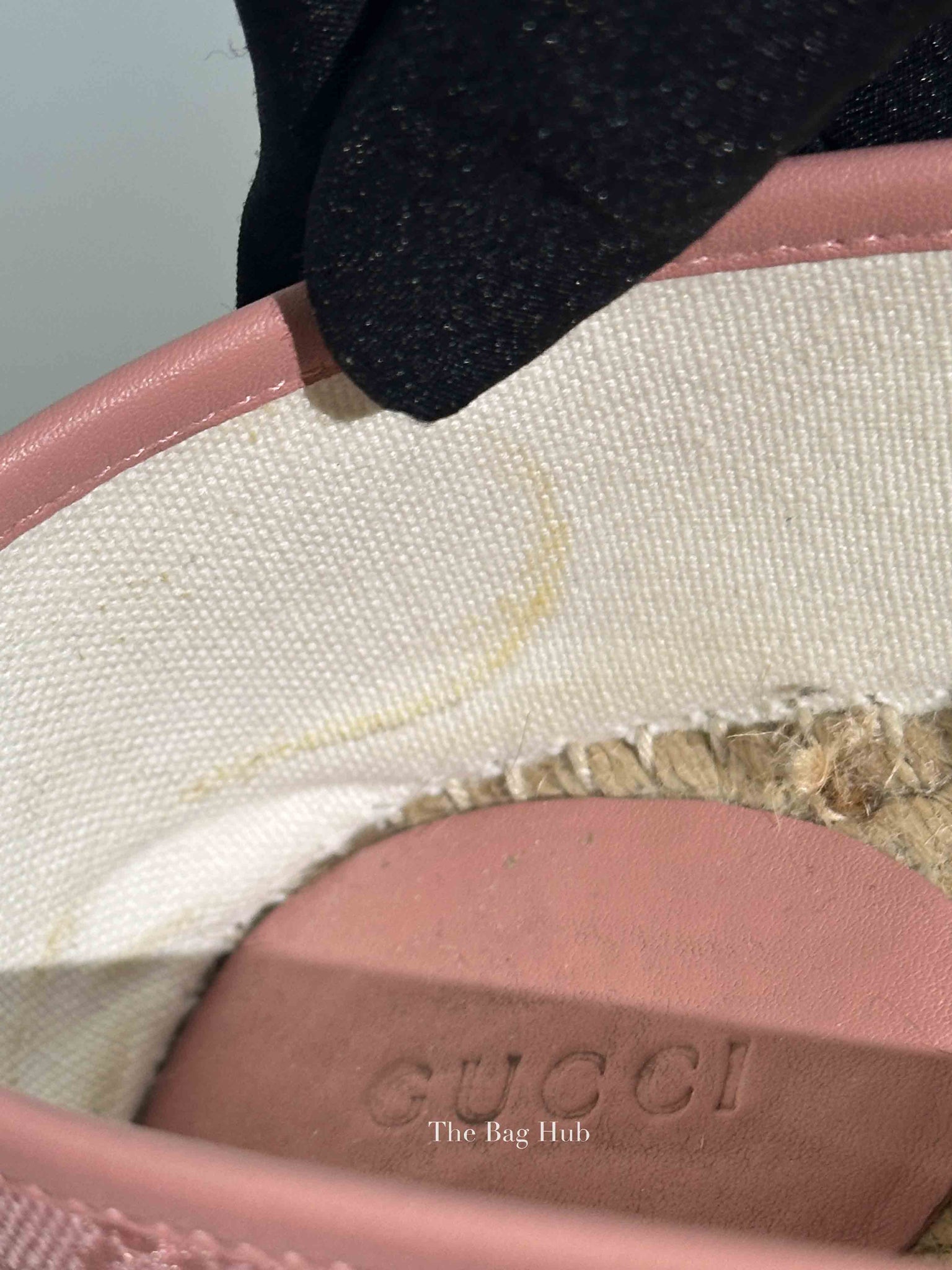 Gucci Pink GG Canvas and Leather Espadrille Flats Size 36