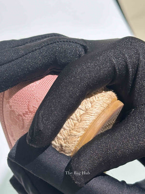 Gucci Pink GG Canvas and Leather Espadrille Flats Size 36