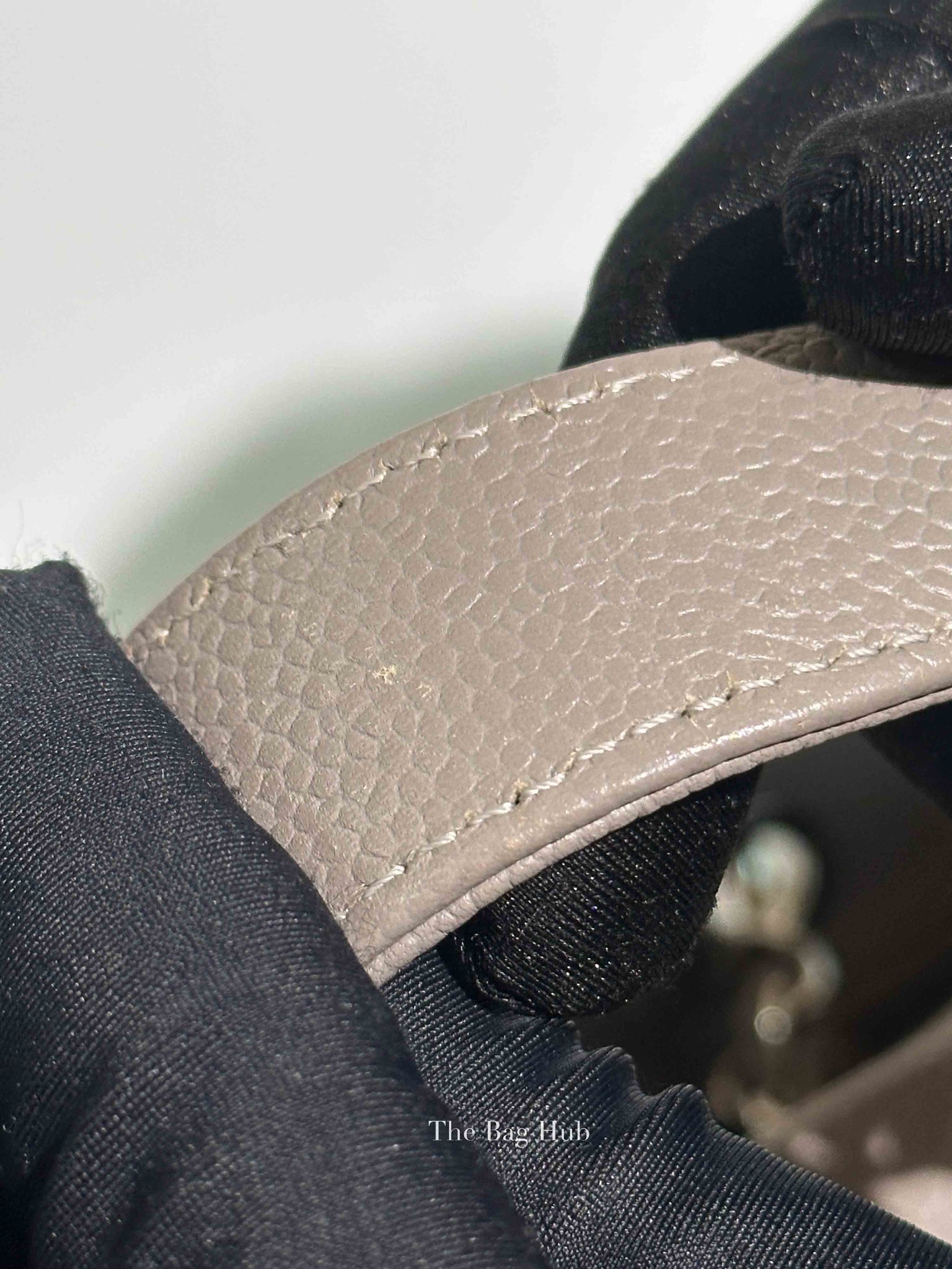 Chanel Gray Caviar Quilted Grand Shopping Tote Bag