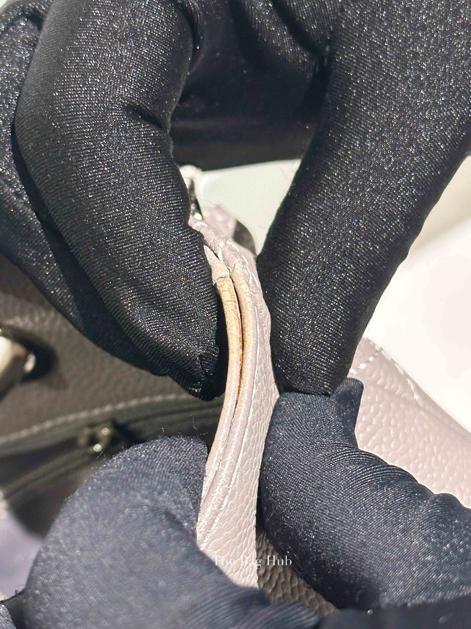 Chanel Gray Caviar Quilted Grand Shopping Tote Bag