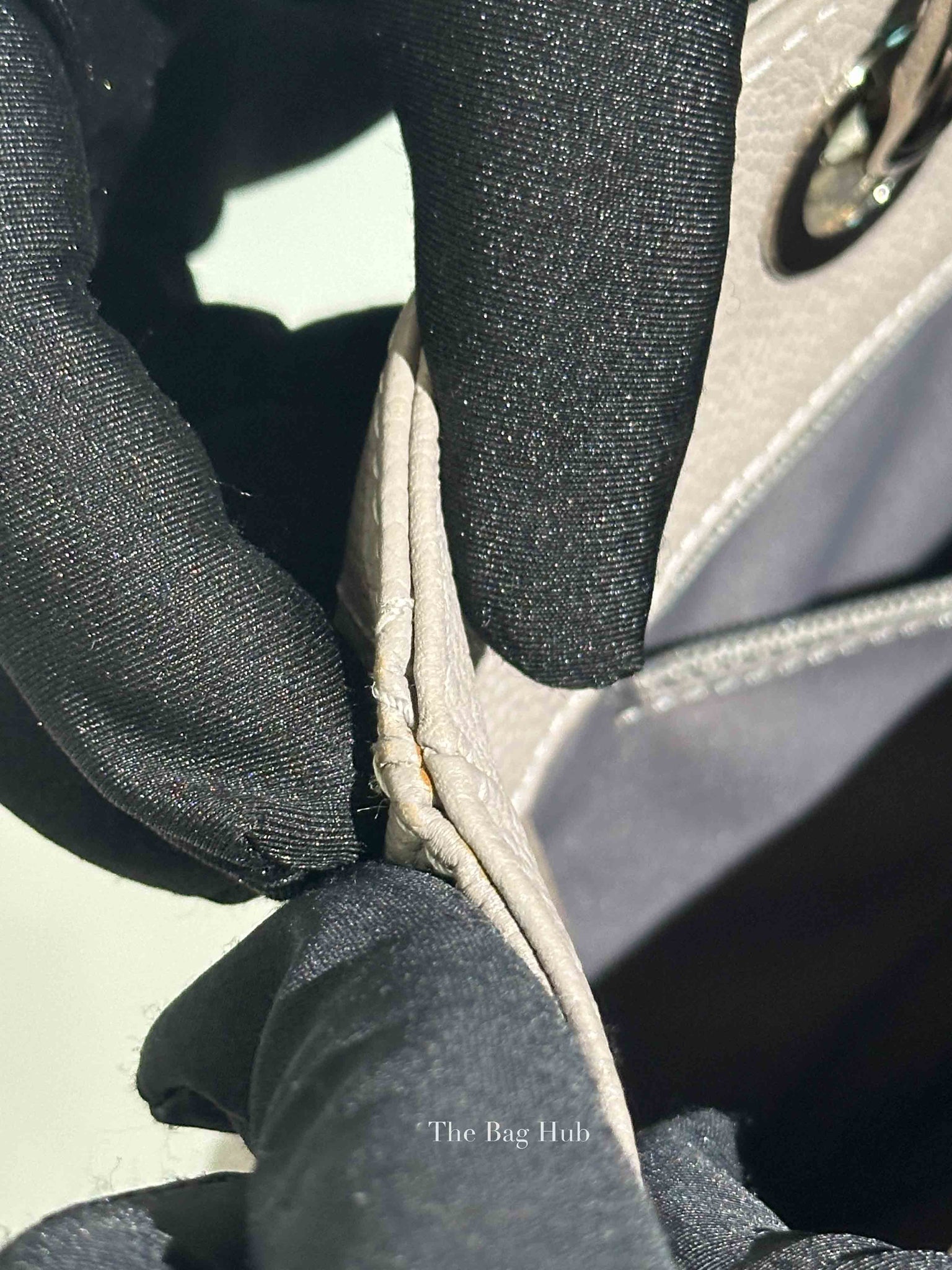 Chanel Gray Caviar Quilted Grand Shopping Tote Bag