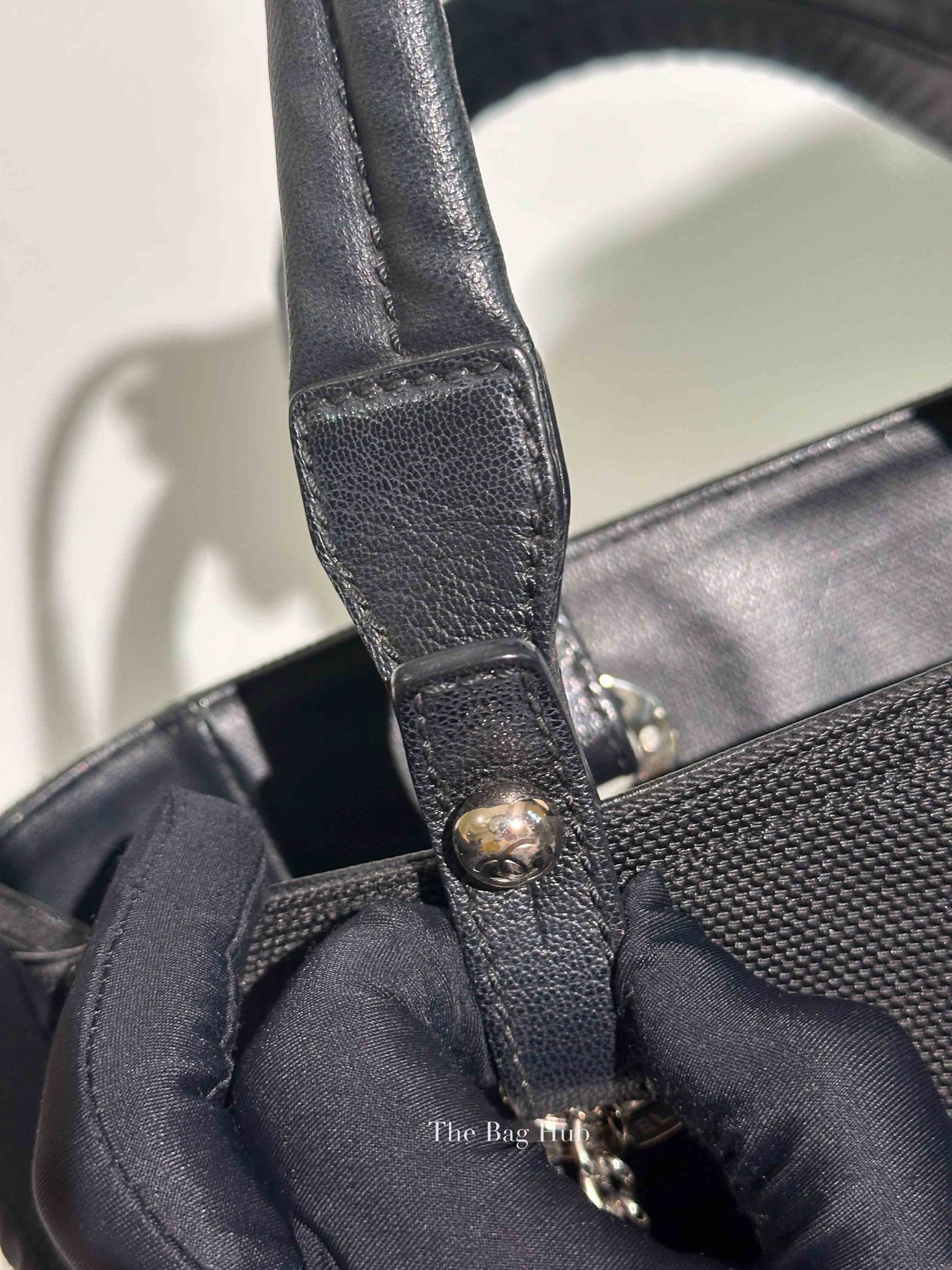 Chanel Black Canvas Paris Biarritz PM Tote Bag