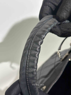 Chanel Black Canvas Paris Biarritz PM Tote Bag