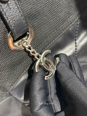 Chanel Black Canvas Paris Biarritz PM Tote Bag