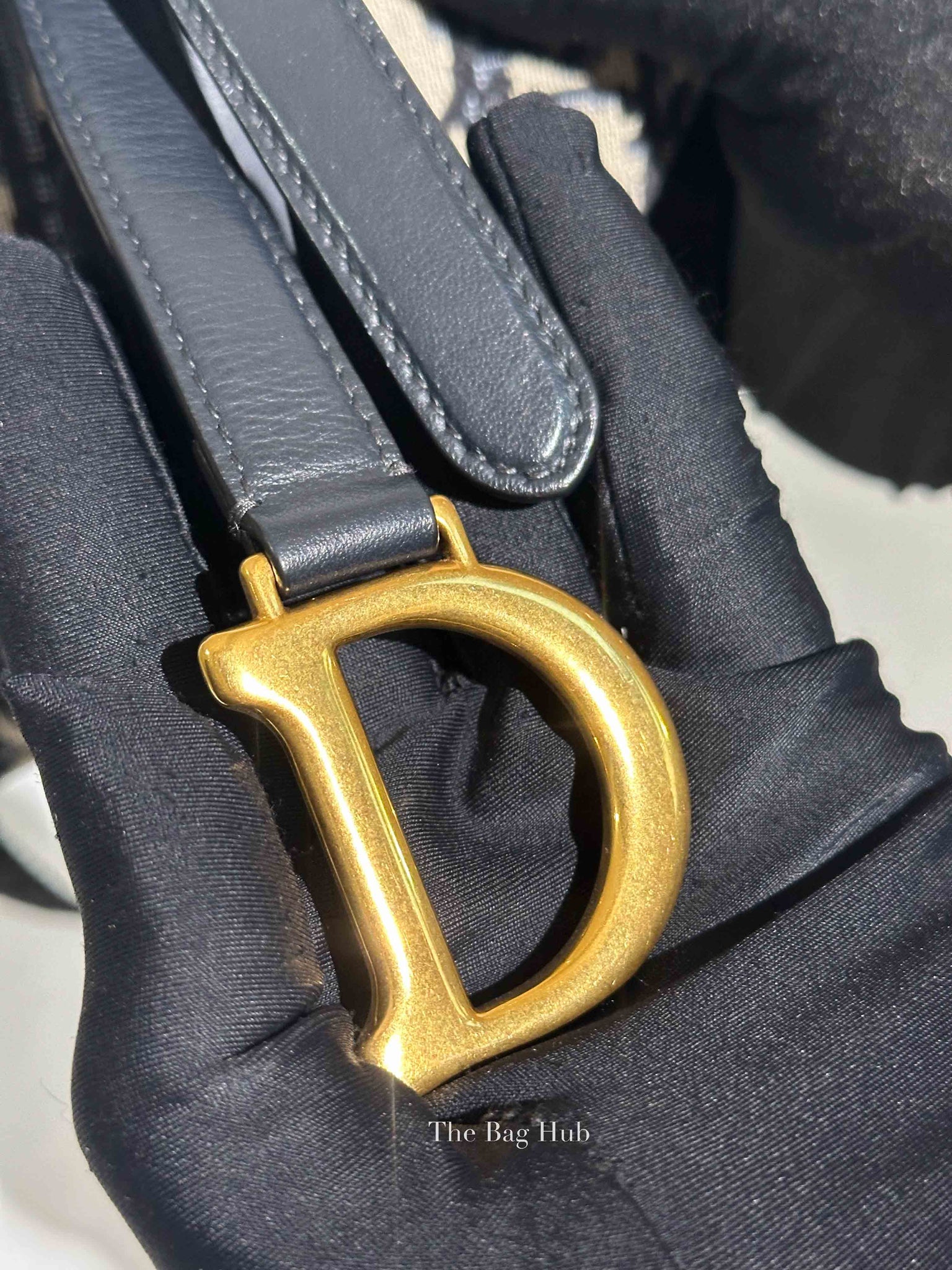 Dior Blue Oblique Canvas Saddle Belt Bag