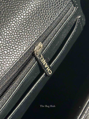 Chanel Black Quilted Caviar Maxi Classic Single Flap Bag SHW