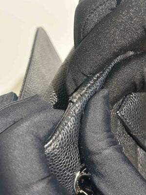 Chanel Black Quilted Caviar Maxi Classic Single Flap Bag SHW