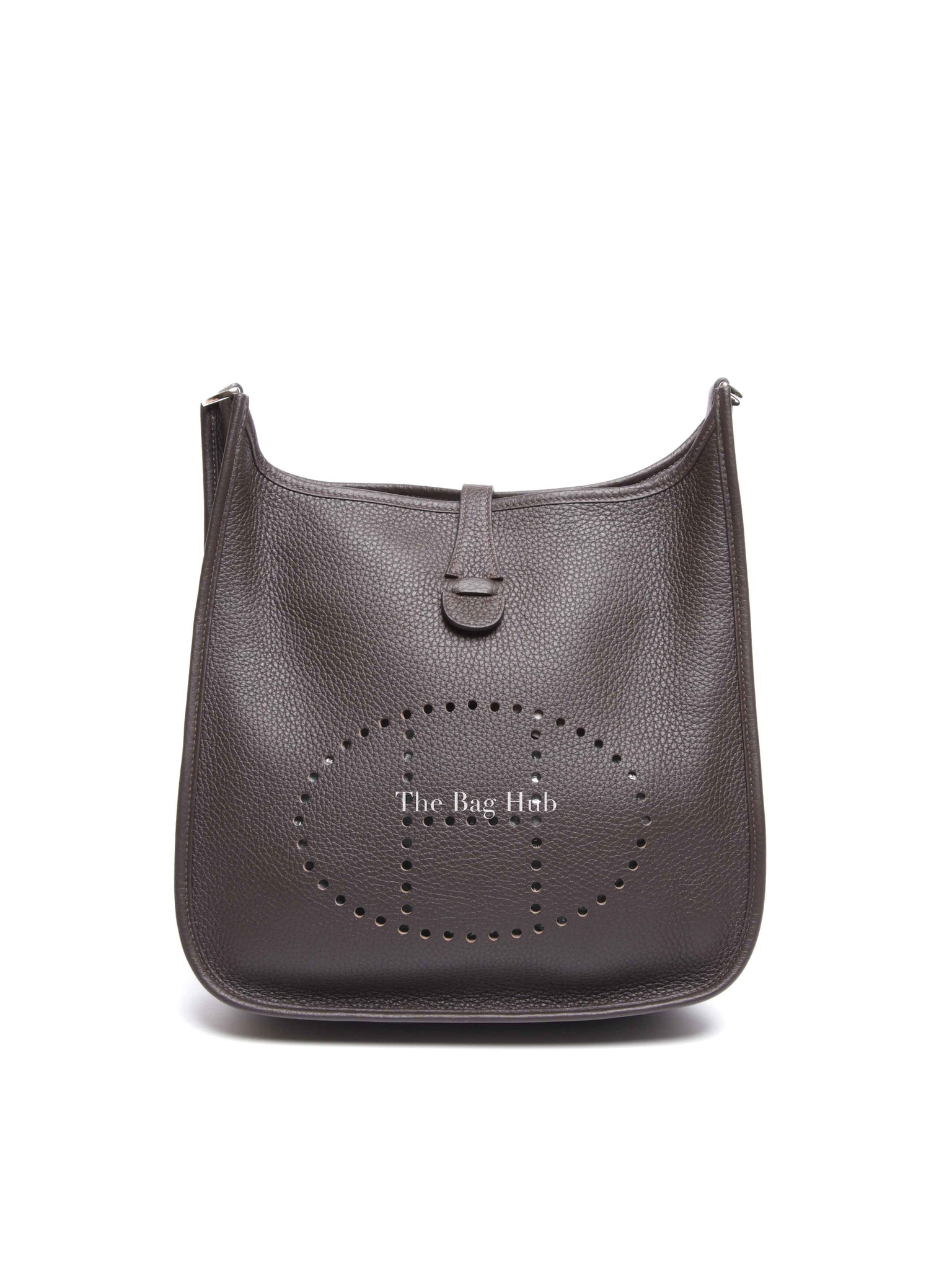 Hermes Ebene Taurillon Clemence Evelyne III PM 29 Bag PHW