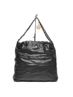 Chanel Black Caviar Quilted Small 22 Shoulder Bag GHW