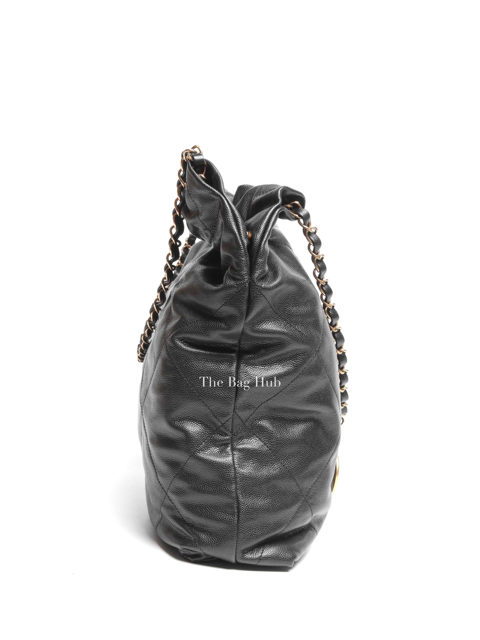 Chanel Black Caviar Quilted Small 22 Shoulder Bag GHW
