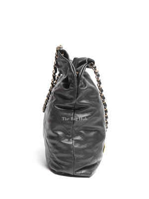 Chanel Black Caviar Quilted Small 22 Shoulder Bag GHW