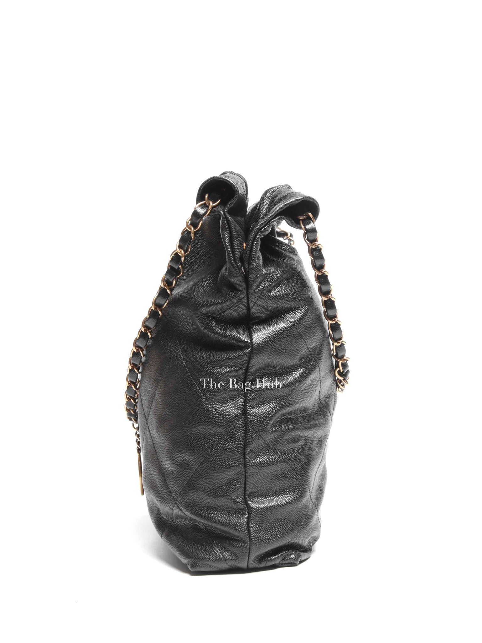 Chanel Black Caviar Quilted Small 22 Shoulder Bag GHW