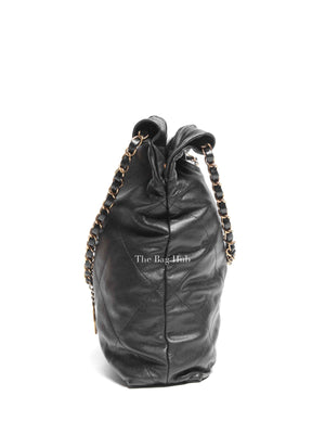 Chanel Black Caviar Quilted Small 22 Shoulder Bag GHW