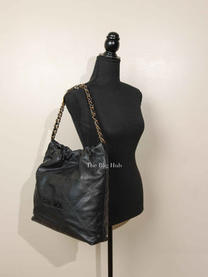 Chanel Black Caviar Quilted Small 22 Shoulder Bag GHW