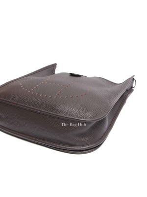 Hermes Ebene Taurillon Clemence Evelyne III PM 29 Bag PHW