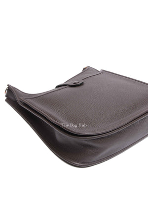 Hermes Ebene Taurillon Clemence Evelyne III PM 29 Bag PHW