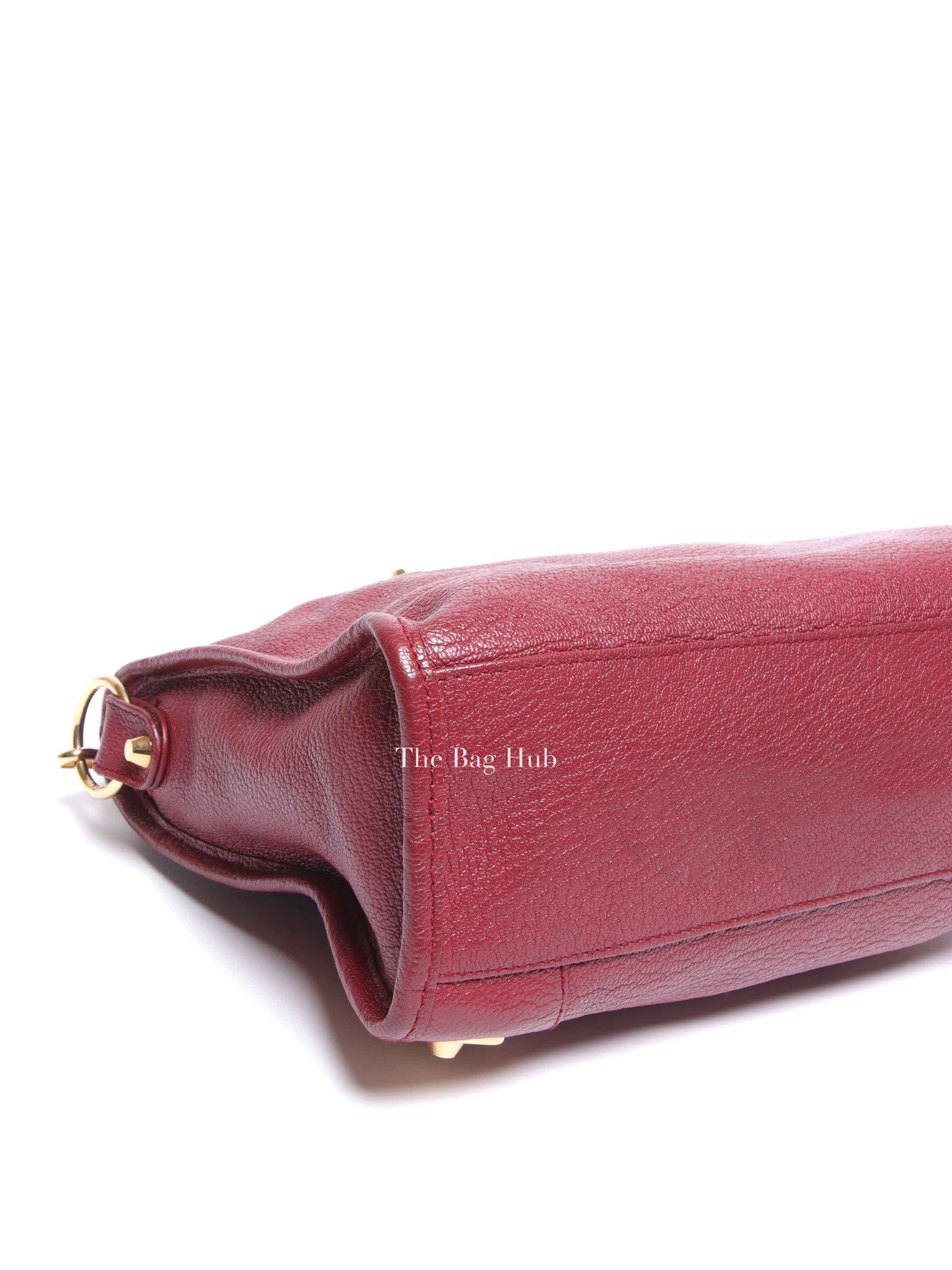 Balenciaga Burgundy Chevre Small Metallic City Edge Bag GHW