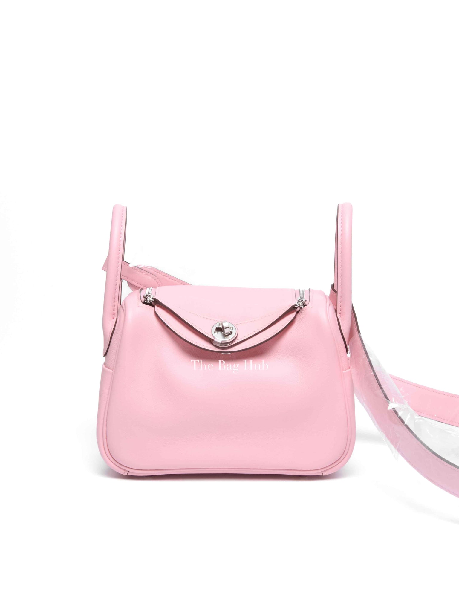 Hermes Rose Sakura Swift Mini Lindy Bag PHW