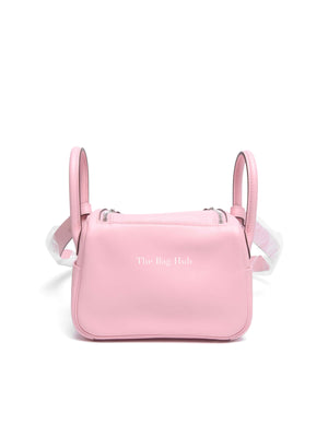 Hermes Rose Sakura Swift Mini Lindy Bag PHW