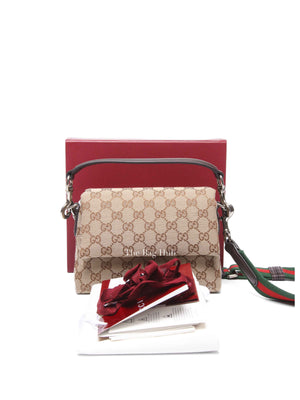 Gucci Brown GG Canvas Small Crossbody Bag