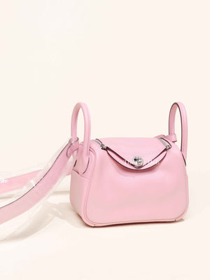 Hermes Rose Sakura Swift Mini Lindy Bag PHW