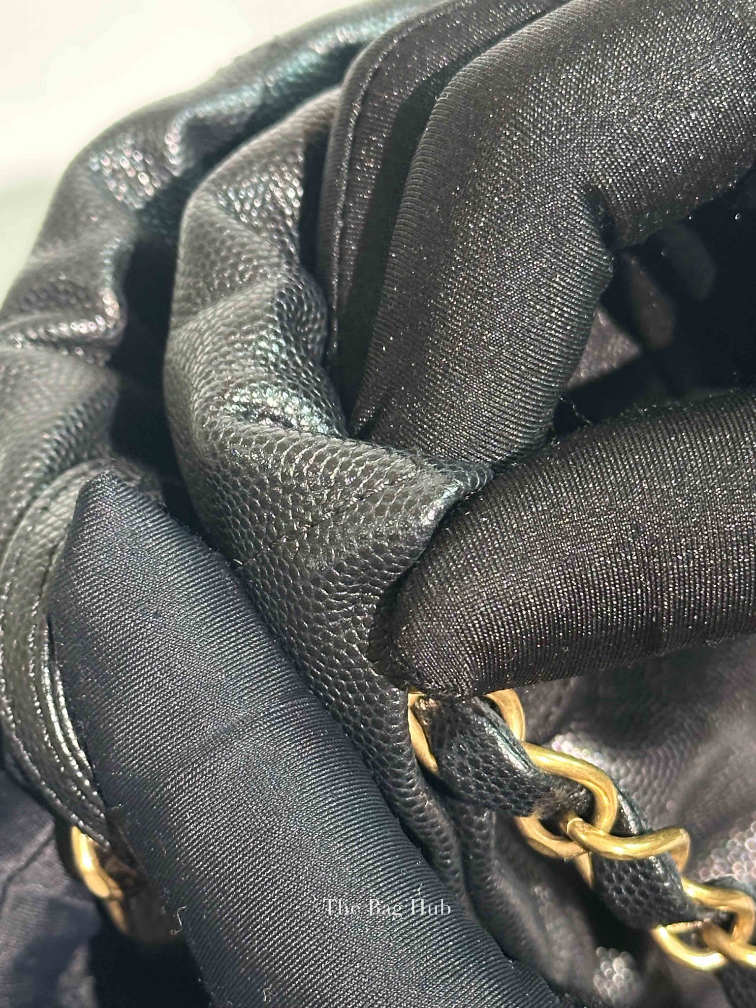 Chanel Black Caviar Quilted Small 22 Shoulder Bag GHW