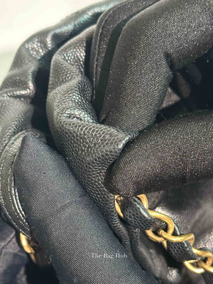 Chanel Black Caviar Quilted Small 22 Shoulder Bag GHW