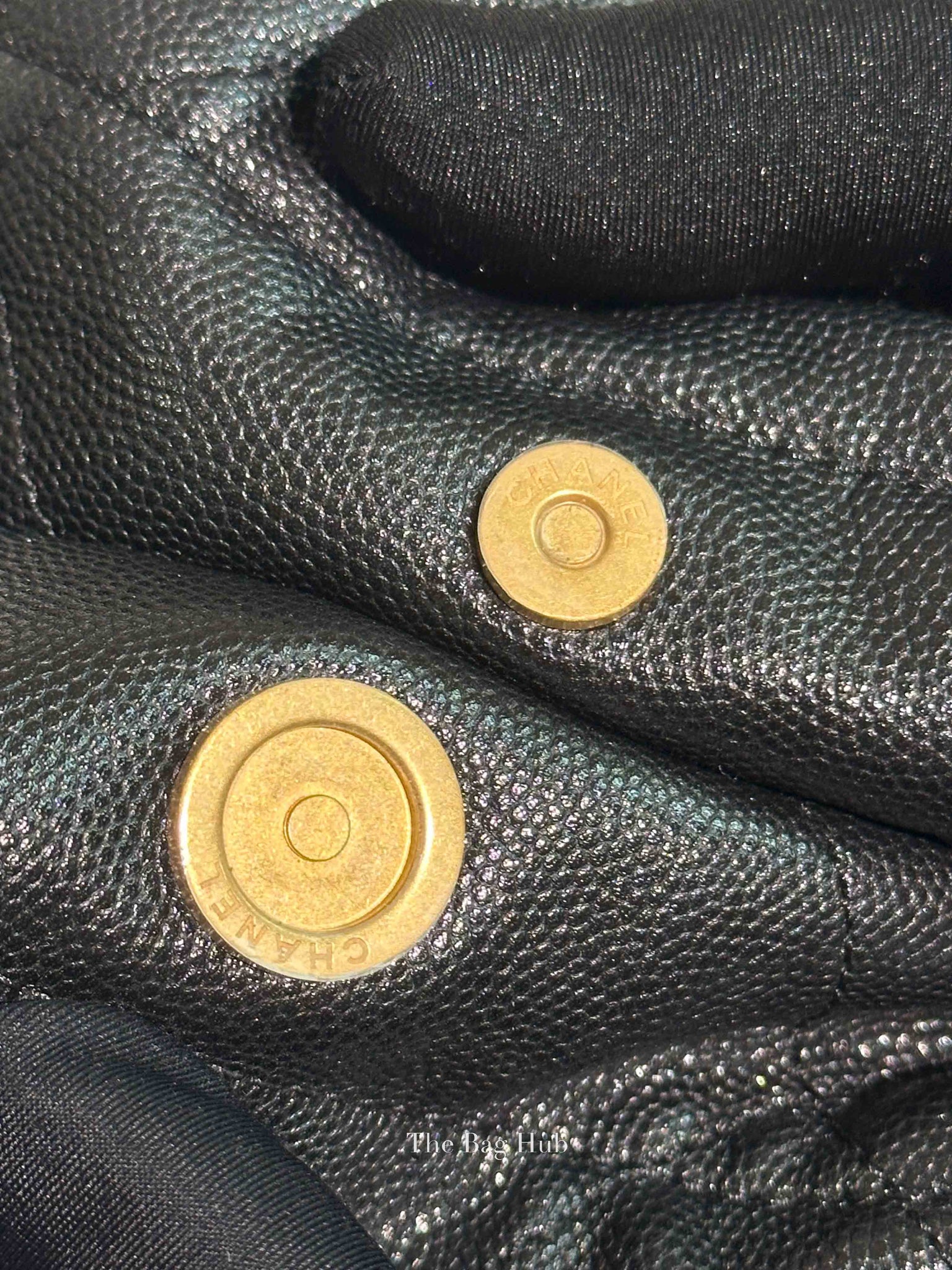 Chanel Black Caviar Quilted Small 22 Shoulder Bag GHW