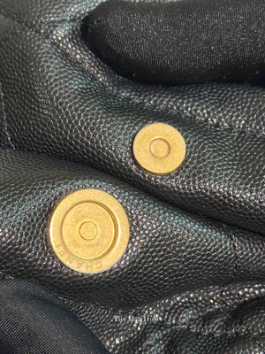 Chanel Black Caviar Quilted Small 22 Shoulder Bag GHW