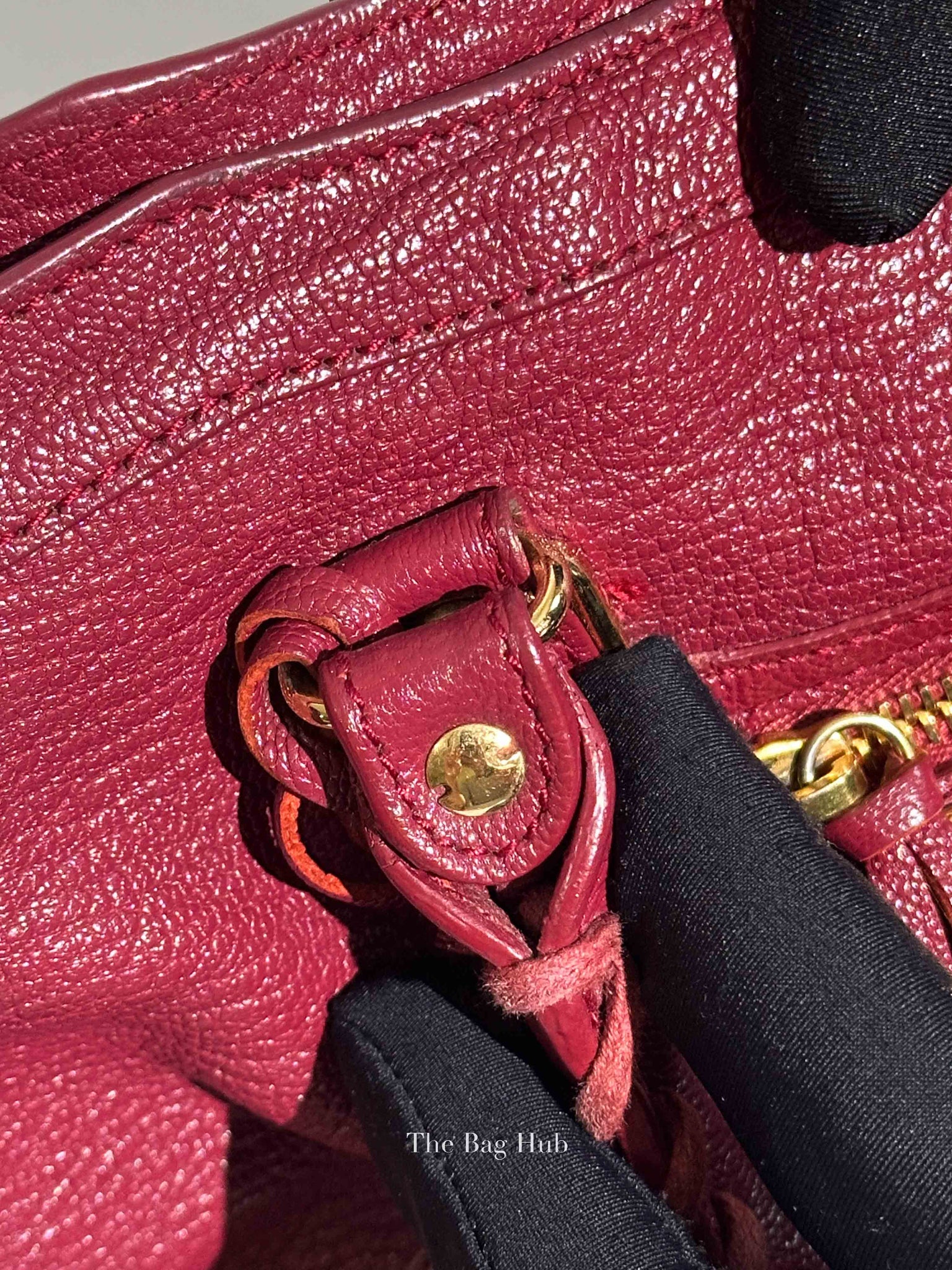 Balenciaga Burgundy Chevre Small Metallic City Edge Bag GHW