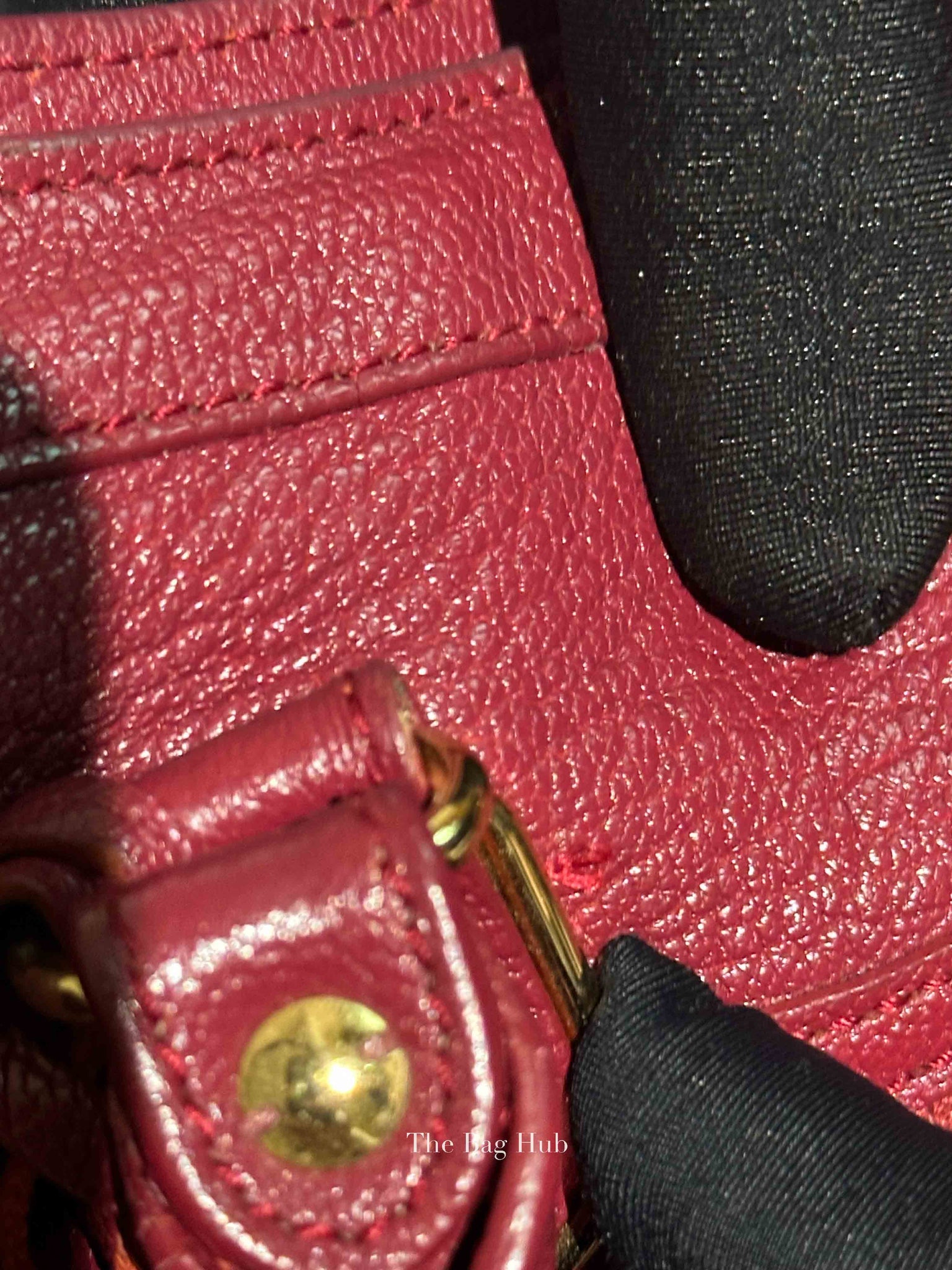 Balenciaga Burgundy Chevre Small Metallic City Edge Bag GHW