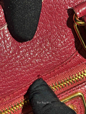 Balenciaga Burgundy Chevre Small Metallic City Edge Bag GHW